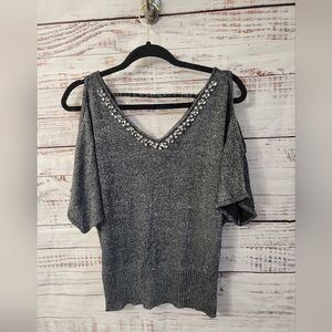 New york and company S Cold Shoulder Sweater